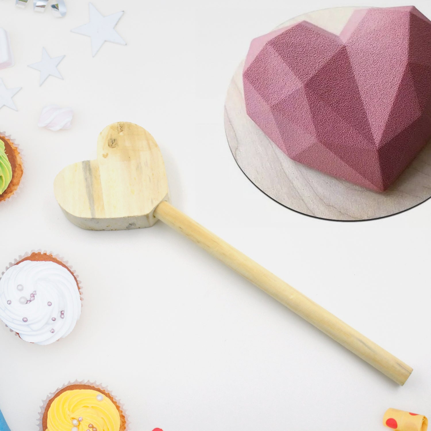 1776 Special Heart Shape Wooden Hammer for Pinata Cake, Pinata 10 inch Wooden Hammer for Pinata Cake (1 Pc) 1776 Special Heart Shape Wooden Hammer for Pinata Cake, Pinata 10 inch Wooden Hammer for Pinata Cake (1 Pc)